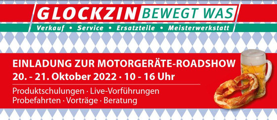 Einladung zur Motorgeräte-Roadshow 20.-21. Oktober 2022